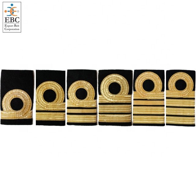 OEM Ranks Shoulder Boards Uniform Epaulets for Aviation Pilots Crew Staff Accessory EBC Wool PK Factory Direct