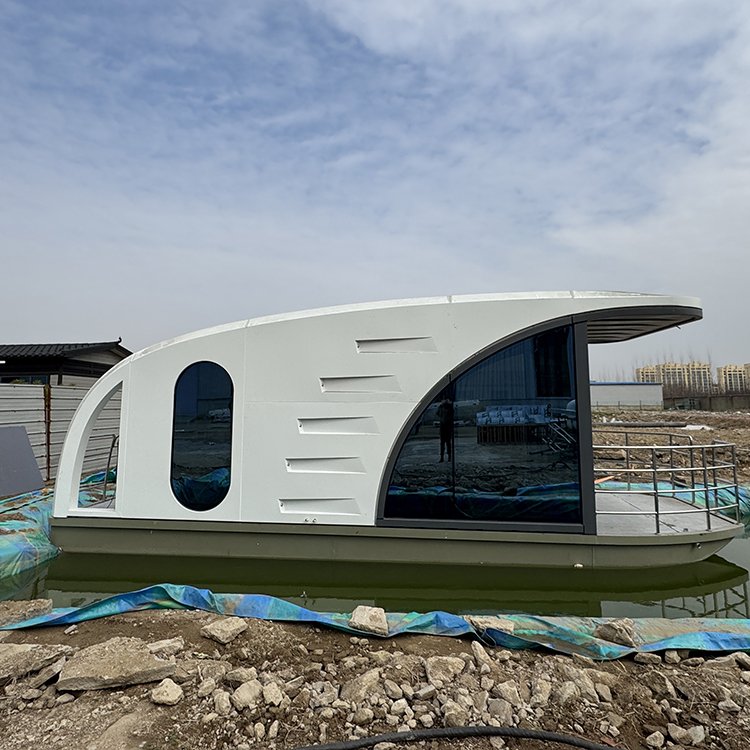 Floating Pontoon Homes Aluminium Pontoon Houseboat Floating Capsule Modular House