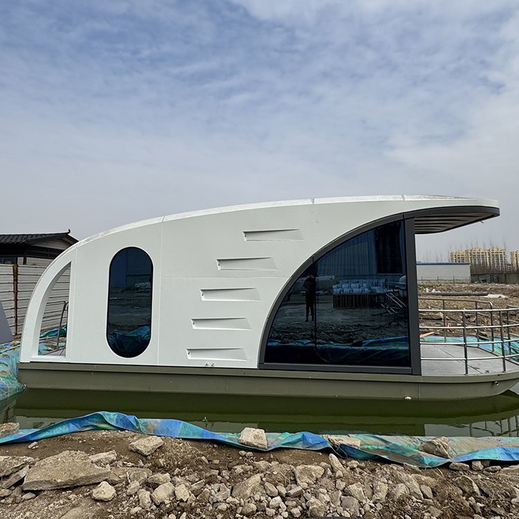 Floating Pontoon Homes Aluminium Pontoon Houseboat Floating Capsule Modular House
