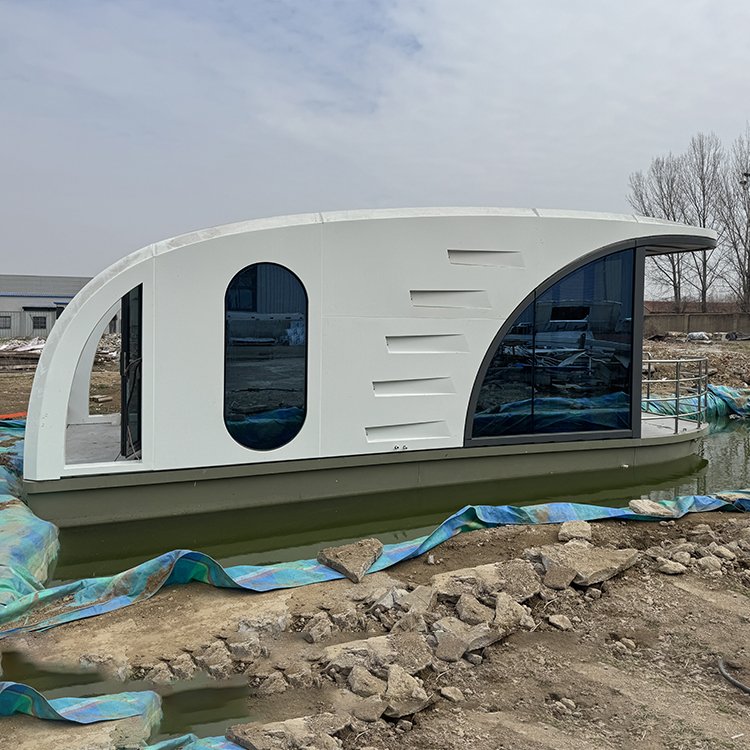 Floating Pontoon Homes Aluminium Pontoon Houseboat Floating Capsule Modular House