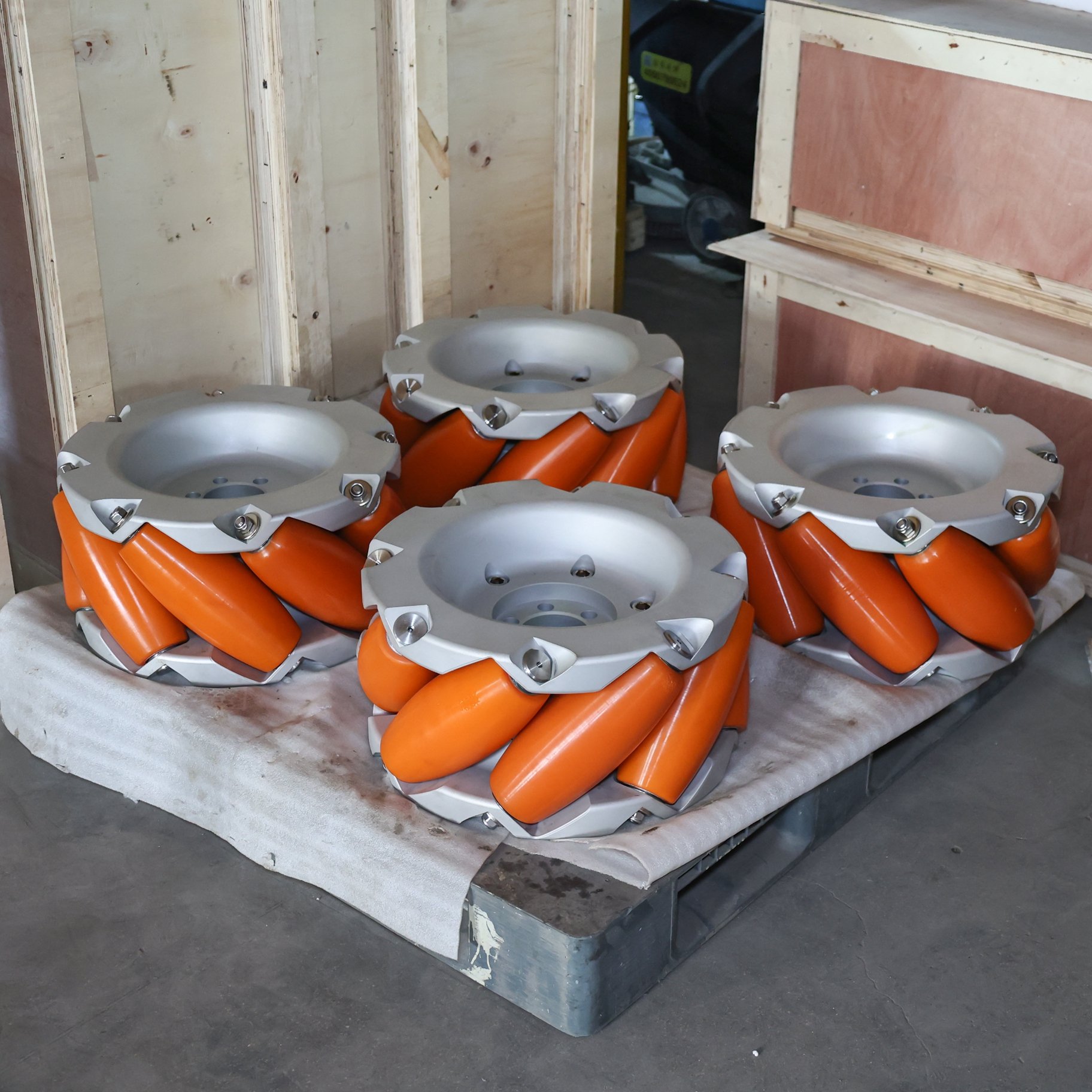 Mecanum Aluminium Trolley Wheel Used for Mining Construction Farm Retail Restaurant Hotels with Roller Bearing for Machinery