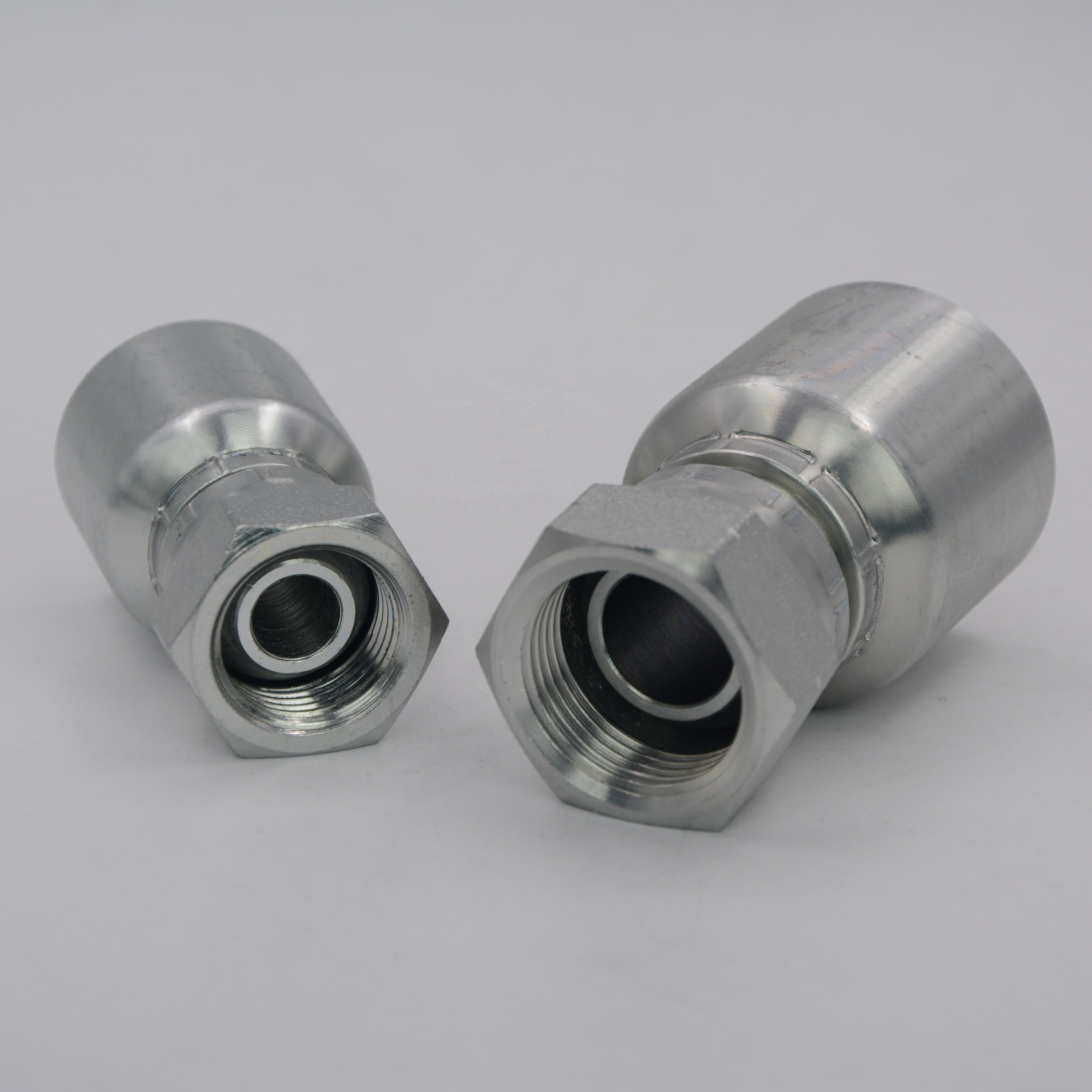 Quick Coupler 1 Piece Hydraulic Bsp Thread Pipe Hose Fittings for Crimping Press