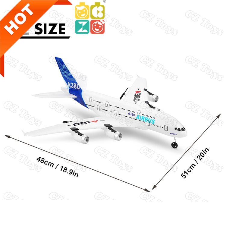 2.4G Remote Control Model Helicopter Durable Styrofoam Airplane RC Aircraft Plane for Kids Boys Girls Beginner A380