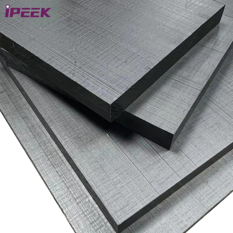 IPEEK Custom Thickness 8mm 30% Carbon Fiber Filament ESD CF30 PEEK Sheets for Construction Machinery Parts Injection Molding