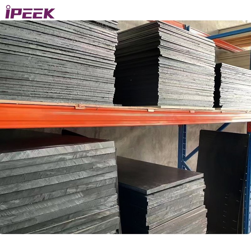 IPEEK Custom Thickness 8mm 30% Carbon Fiber Filament ESD CF30 PEEK Sheets for Construction Machinery Parts Injection Molding