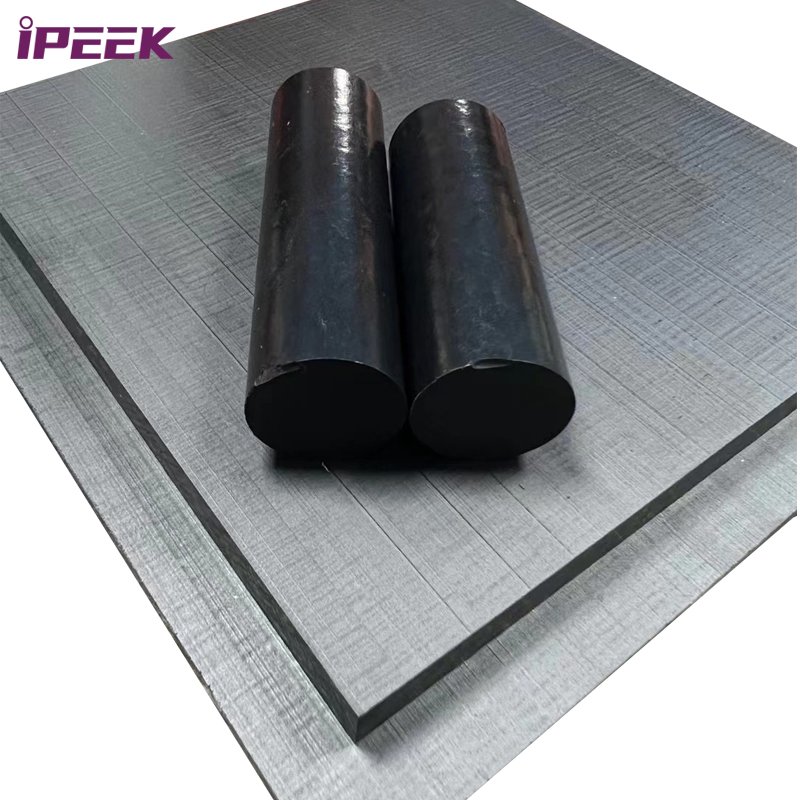IPEEK Custom Thickness 8mm 30% Carbon Fiber Filament ESD CF30 PEEK Sheets for Construction Machinery Parts Injection Molding