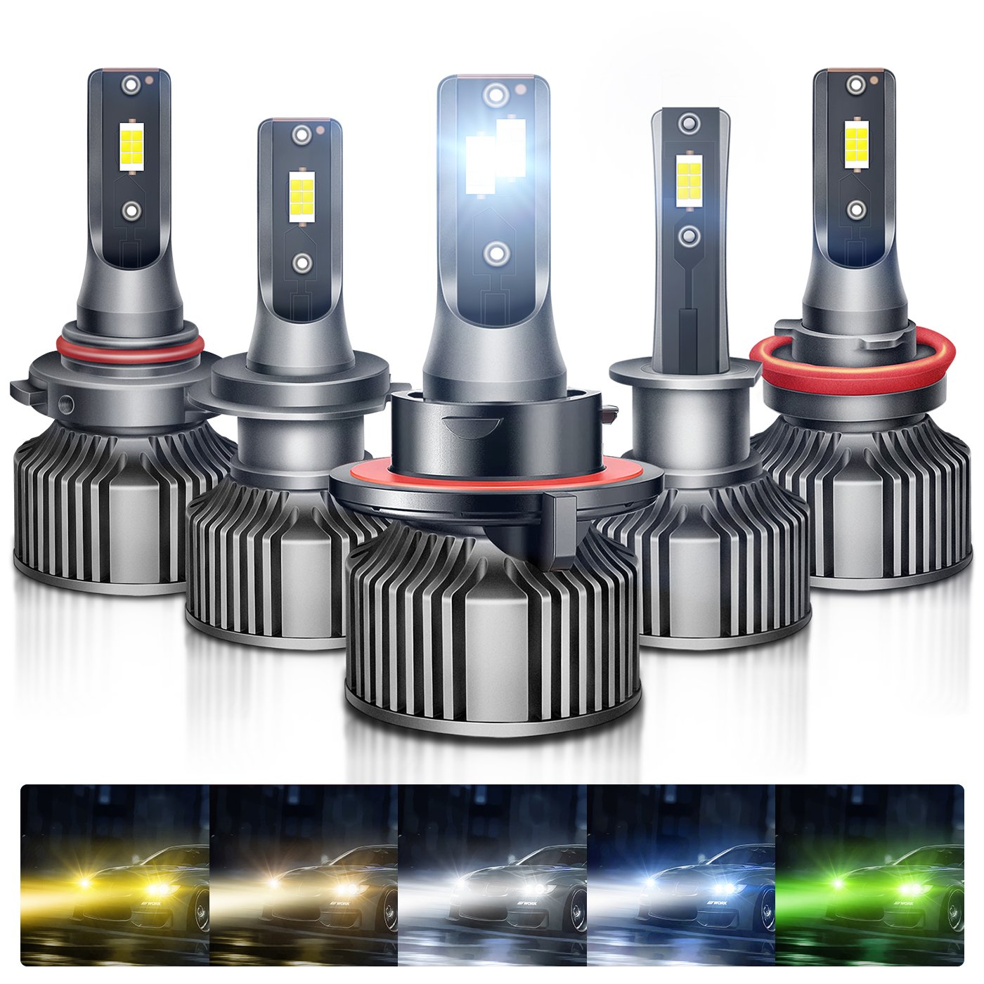 H11 9005 9006 Led Fog Light Bulbs H7 880 881 Drl Lamp Car H4 H19 Car Light 9004 9007 H13 Led Bulbs