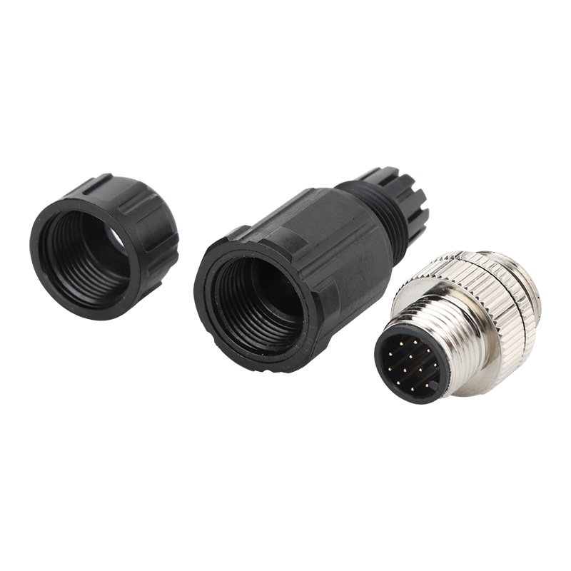 M12-12pin Waterproof Connector 12 Pin Aviation Plug Sensor signal Male Waterproof Connector