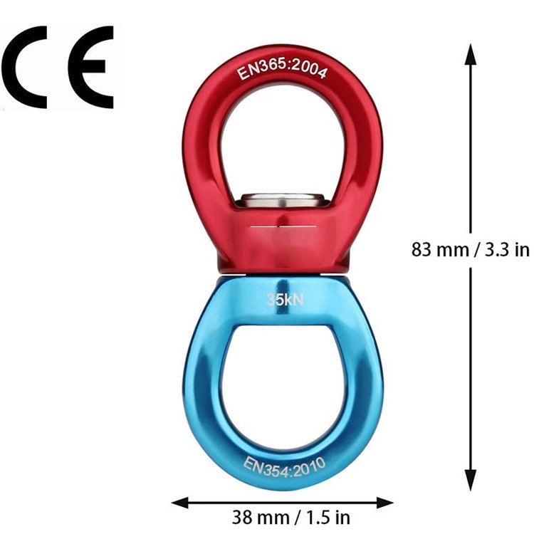 35KN Safety Rotating Equipment Suspension Accessories Swing Swivel for Aerial Dance Hammock