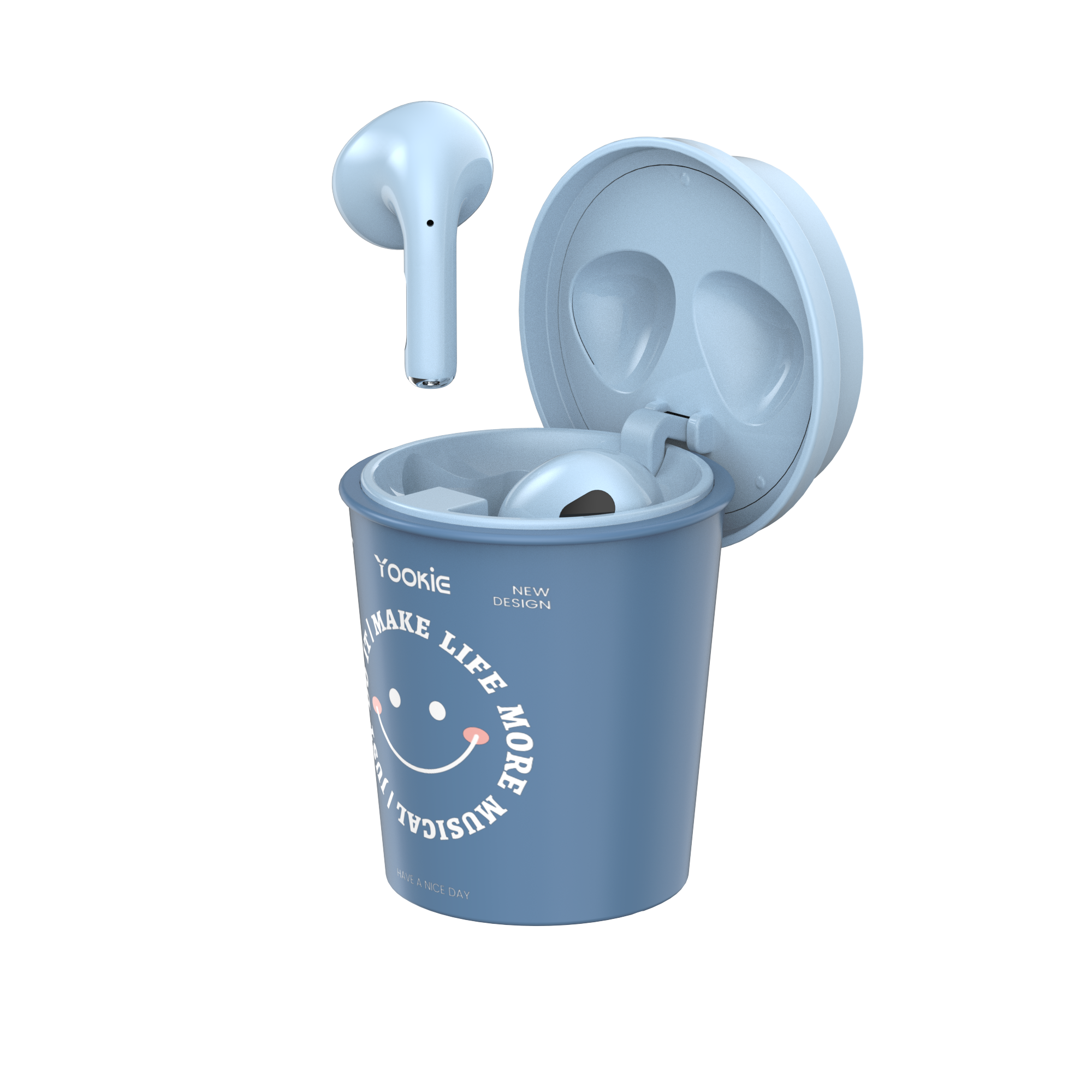 YooKiE Trendy TWS Wireless In-Ear Earbuds ENC Microphone LED Waterproof Gaming Sports Mobile Phone Accessory JL Hearing Aid