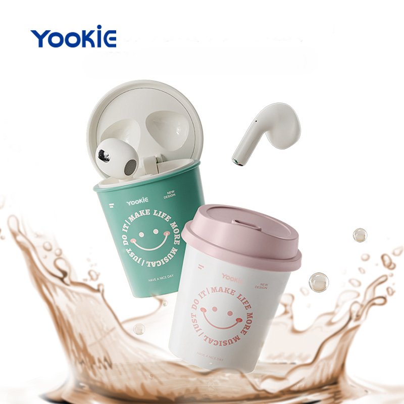 YooKiE Trendy TWS Wireless In-Ear Earbuds ENC Microphone LED Waterproof Gaming Sports Mobile Phone Accessory JL Hearing Aid