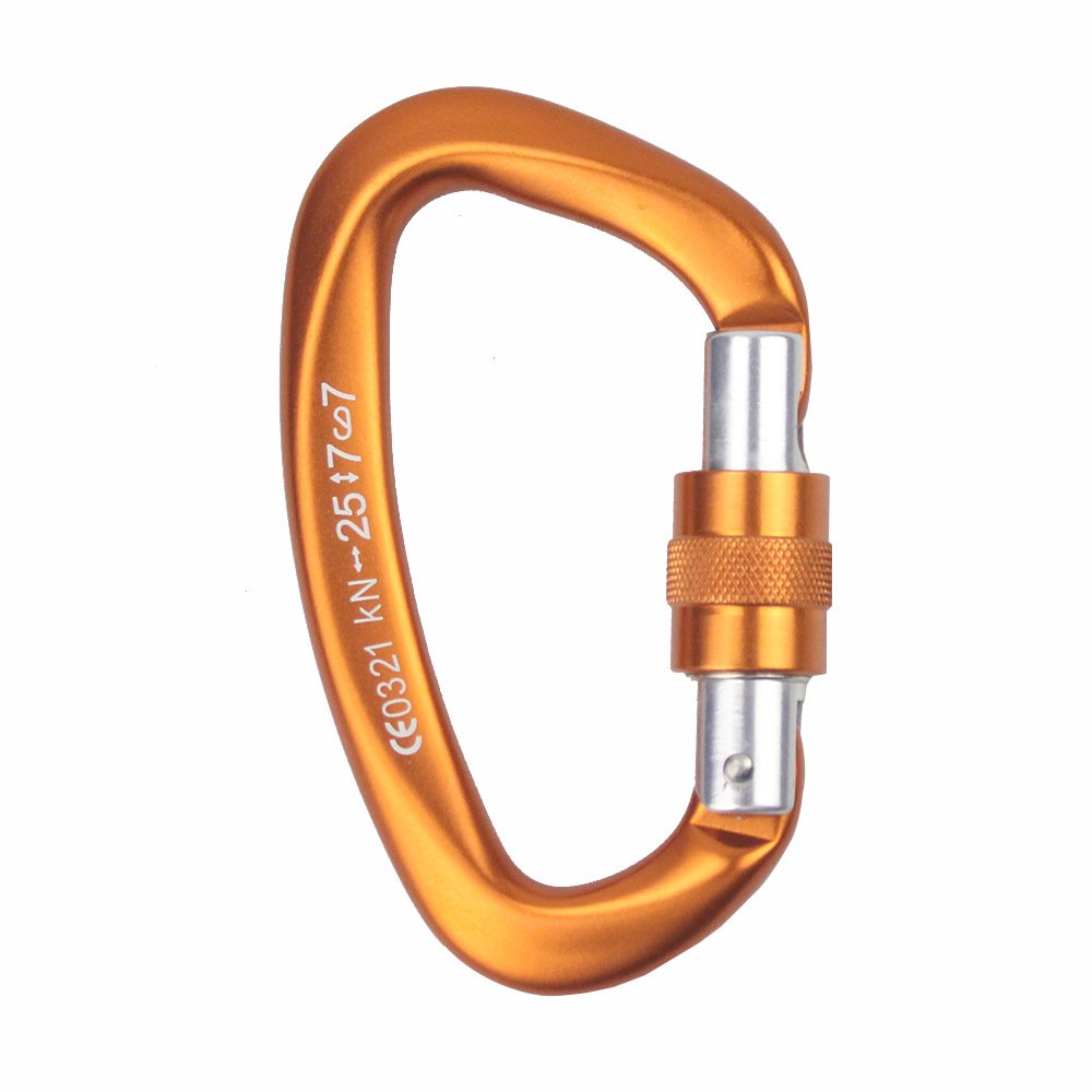 Wholesale Outdoor Climbing 25KN Aviation Aluminum Alloy Carabiner Clip Safety Lock for Climbing