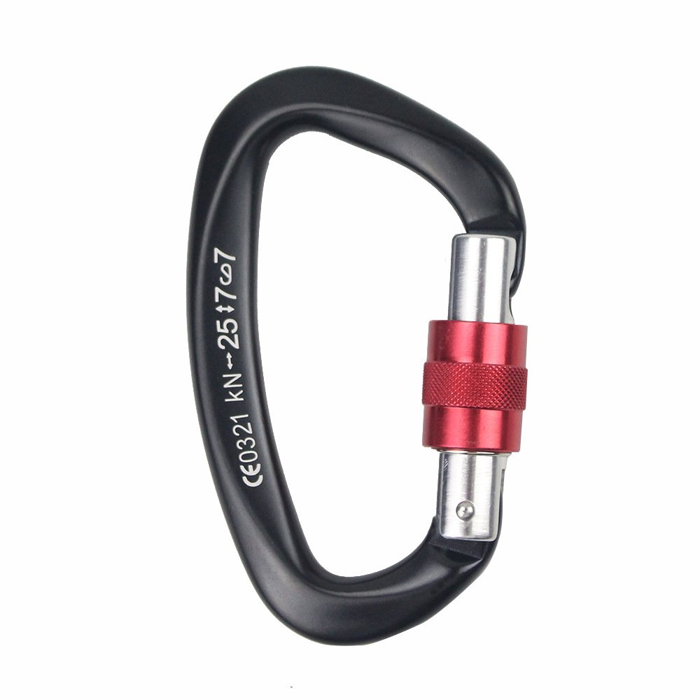 Wholesale Outdoor Climbing 25KN Aviation Aluminum Alloy Carabiner Clip Safety Lock for Climbing