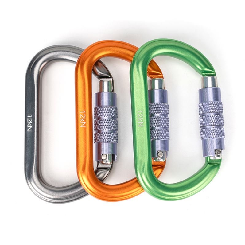 7075 Aluminum Mini Carabiner 12kN Top Quality O Shape Aircraft Grade Climbing Carabiner for Hammock Hanging Climbing