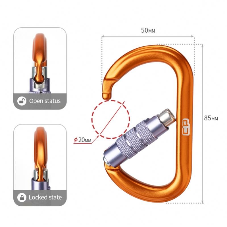 7075 Aluminum Mini Carabiner 12kN Top Quality O Shape Aircraft Grade Climbing Carabiner for Hammock Hanging Climbing