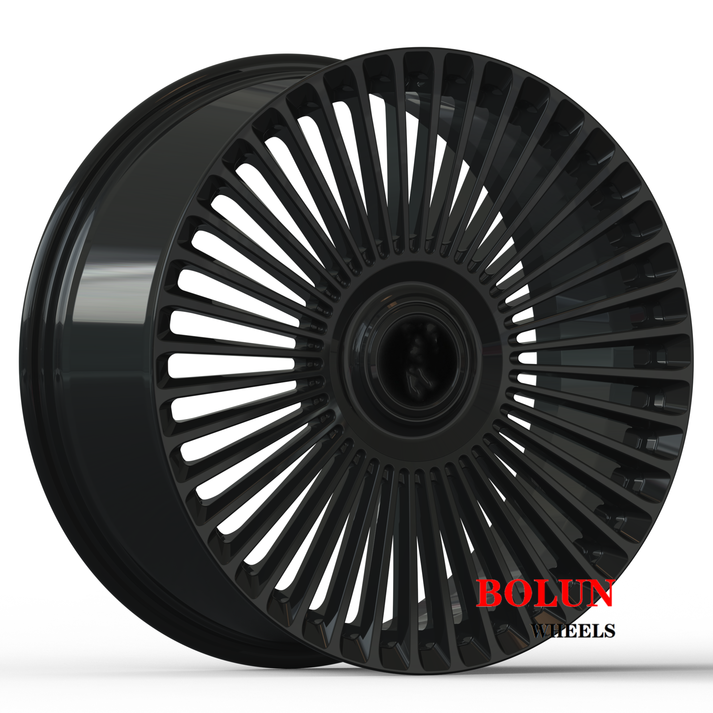 Custom Multi Spoke 5x130 5x120 Customized Color Gloss Black Forged Alloy Wheels for Land Rover benz Rolls Royce Hongqi E-hs9