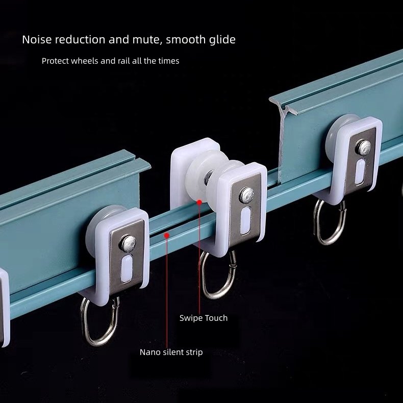 High Quality Curved Metal Curtain Track Rail Flexible Bendable Curtain Rail Track for L U Shape Window