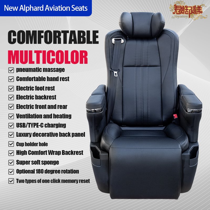 Aviation Seat Car Seat Toyota ALPHARD VELLFIRE Hiace Noah Voxy Sienna PREVIA Proace Granvia Leather Sports Customize Car Seat