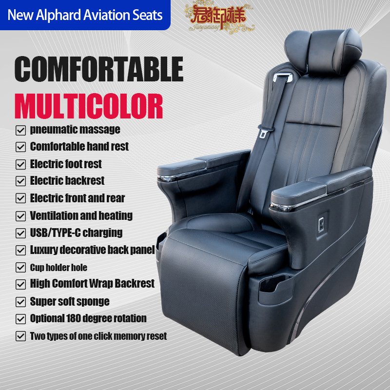Aviation Seat Car Seat Toyota ALPHARD VELLFIRE Hiace Noah Voxy Sienna PREVIA Proace Granvia Leather Sports Customize Car Seat