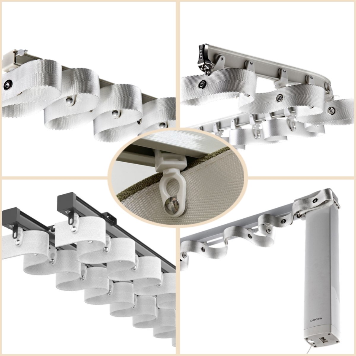 14.5 Spacing S-Wave Curtain Tape 3cm Wide Ripple Fold Wave on Bendable Flexible Track Rail 5m Metal Material