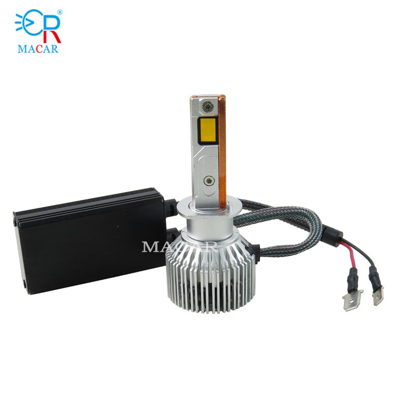 MACAR M70 Car LED Headlight with Three Copper Tubes LED Car Front Light H1 20000 Lumens LED Front Light Bulb H1 H4 H7 H11 9005