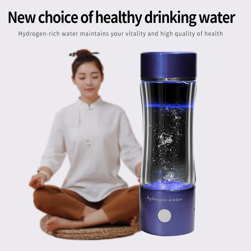 Hydrogen Water Machine Manufacturer Hydrogen Water Generator Electrolysis Nano Hydrogen Rich Water Cup Battery Stand Plastic 5.0