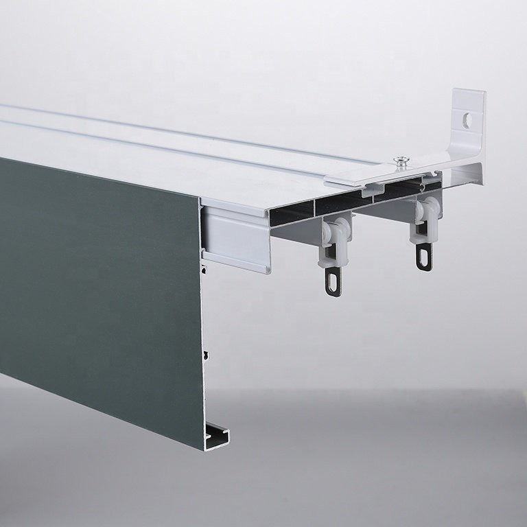 Good Quality Ceiling Wall Mounted Curtain Rail Aluminum Curtain Dustproof Pelmet Box for Home