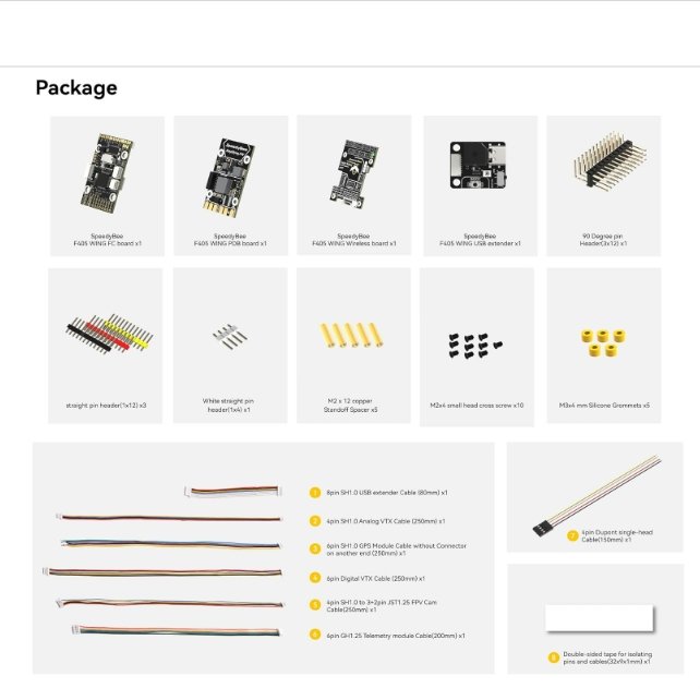 Speedybee F405 Wing Flight Controller For RC FPV Plane Airplane VTOL Fixed-wing Tiltrotor Drone