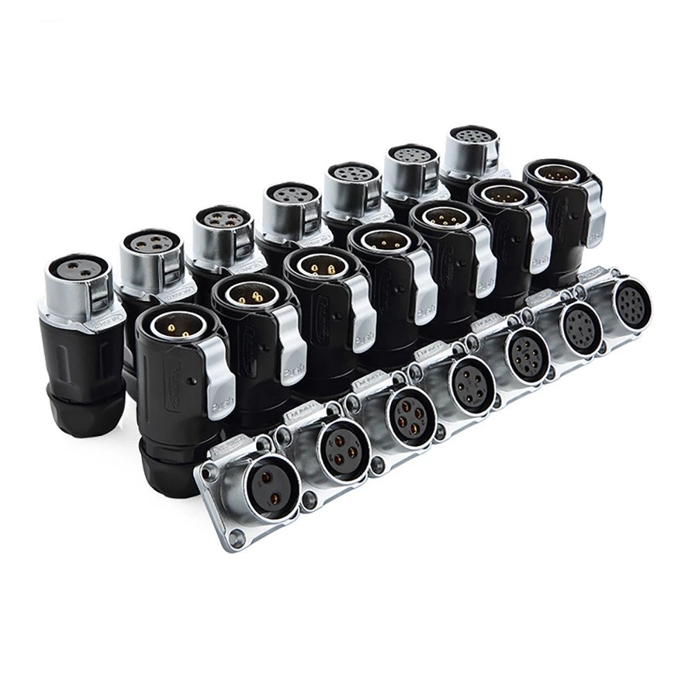 LP20 3Pin IP67 Waterproof Cable Connector Male Female Wiring Aviation Plug Male Female Socket Copper Contracts for Power