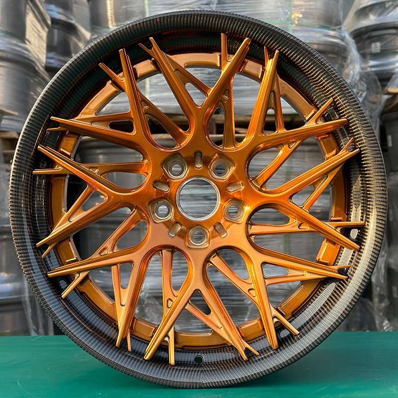 Custom 5x114.3 5x130 Alloy Chrome Concave Deep Lip 2 Piece Carbon Fiber Rims 16-26 Inch Luxury Forged Car Wheel
