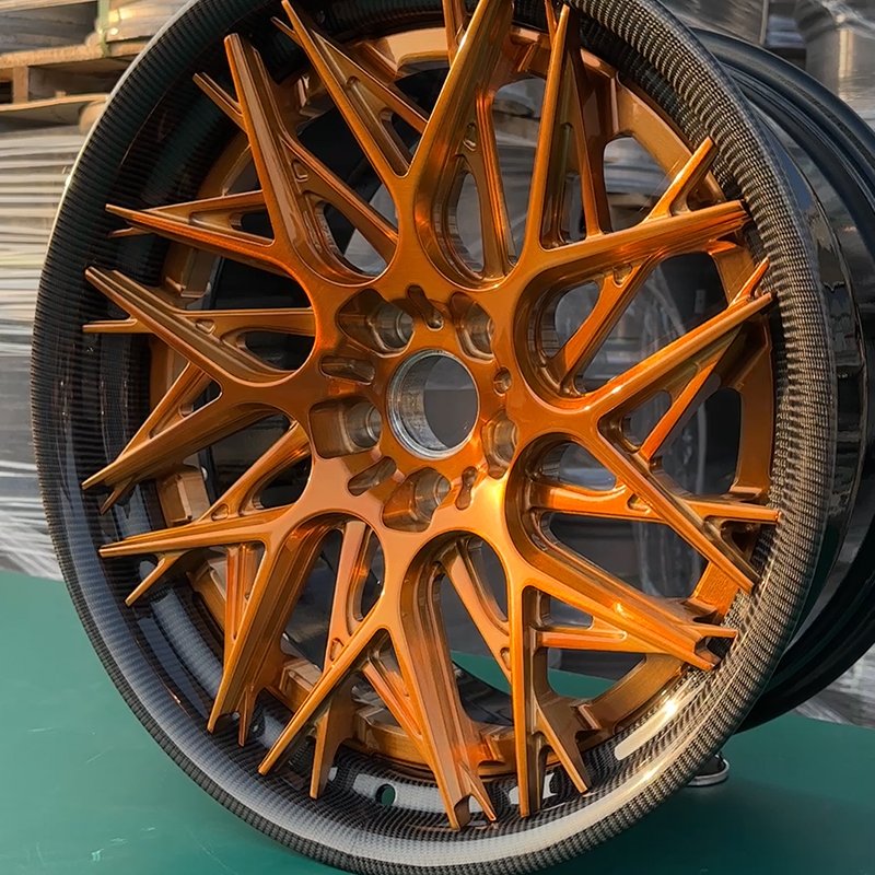 Custom 5x114.3 5x130 Alloy Chrome Concave Deep Lip 2 Piece Carbon Fiber Rims 16-26 Inch Luxury Forged Car Wheel