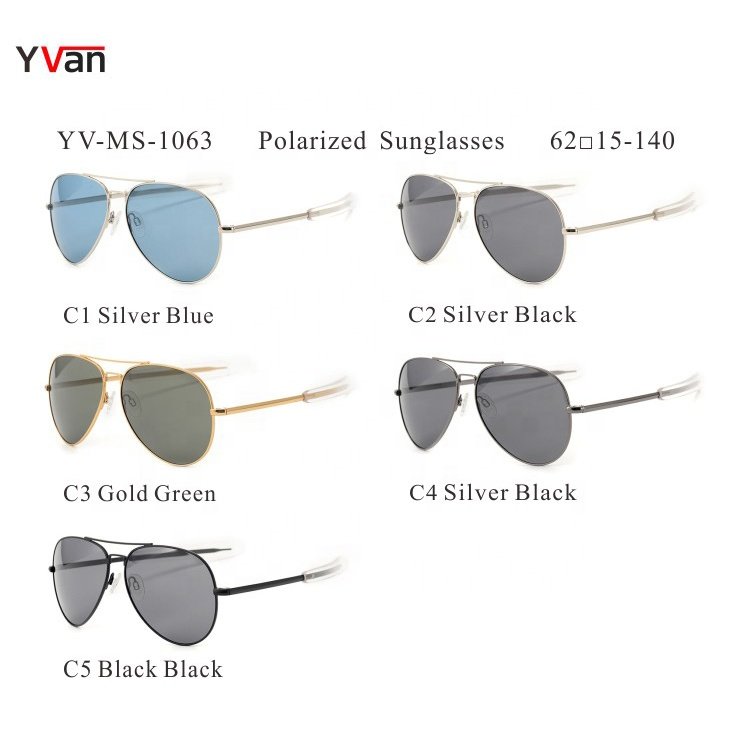 Designer Aviation Sunglasses Double Bridge Fashion Vintage Sun Glasses Shades Sunglasses Hombre De Metal