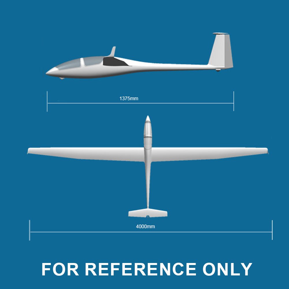 Gliding/Electric RC Plane Wingspan 4000mm w/Brake Epoxy Fuselage/Balsa Wood Wing