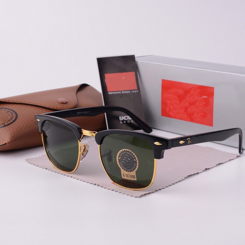RB0840S Way Far Square Shape Polarized Sun Glasses Eyewear Kit Bundle Low Bridge Fit Over Square Thick Leg Acetate Sunglasses