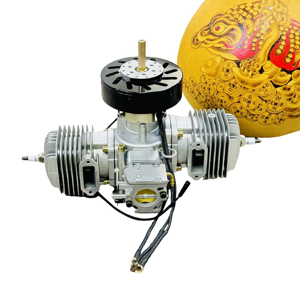 JRDT170 model aircraft UAV gasoline engine twin-cylinder two-stroke with a 130W generator system and 170CC displacement
