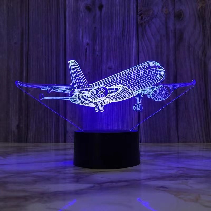 War Plane Fighter aircraft 3d Night Lights Jet Plane Table Lamp Christmas decorative lights