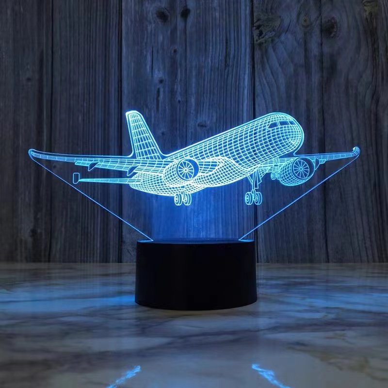 War Plane Fighter aircraft 3d Night Lights Jet Plane Table Lamp Christmas decorative lights