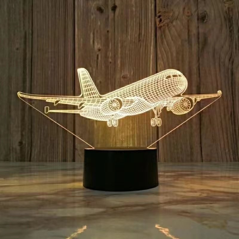 War Plane Fighter aircraft 3d Night Lights Jet Plane Table Lamp Christmas decorative lights