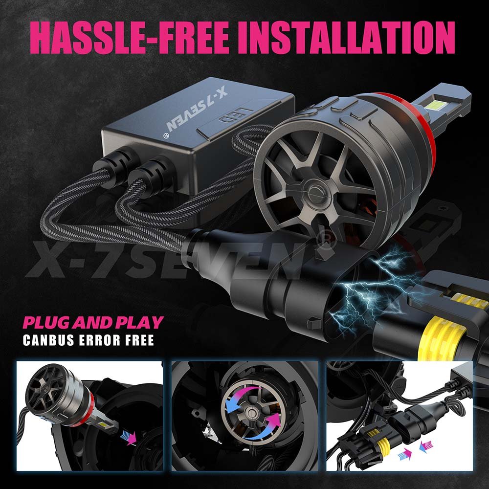X-7SEVEN ODM High Low Beam Csp Chips 160w 36000 Lumen Auto H4 Led Headlight Bulb Car Accessories