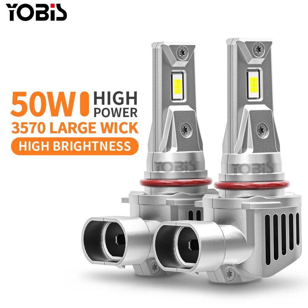 Yobis One-body Play and Plug Headlight Bulbs H1 H3 H4 H7 9006 H11 Car Accessories Led Low Beam Headlights