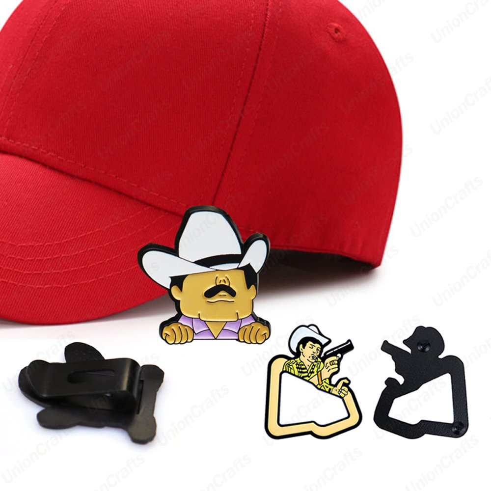 Customized Cap Pin Wholesale Personalized Custom Logo Espanol Mexico Pin Art CN Anime Crocss Metal Enamel Mexico Lapel Hat Pin