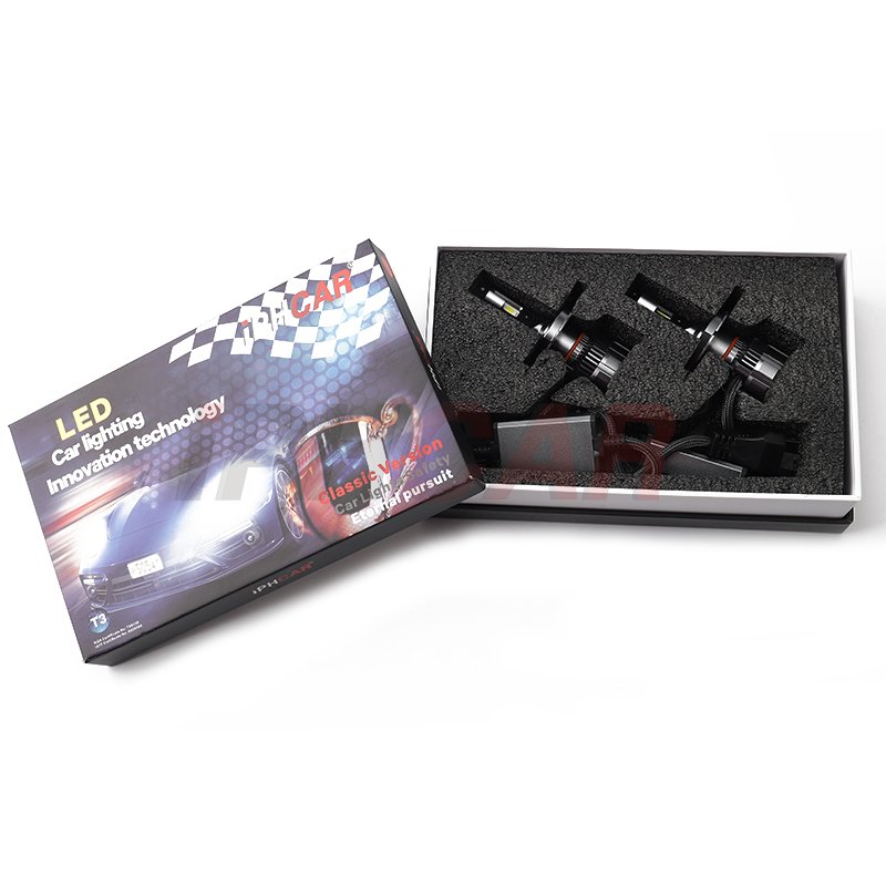 IPHCAR Super Bright LED Headlight Bulb T3 H4 H1 H3 H7 9005 9006 HB3 HB4 H11 9012 880 881 Plug and Play Universal for Car Lights