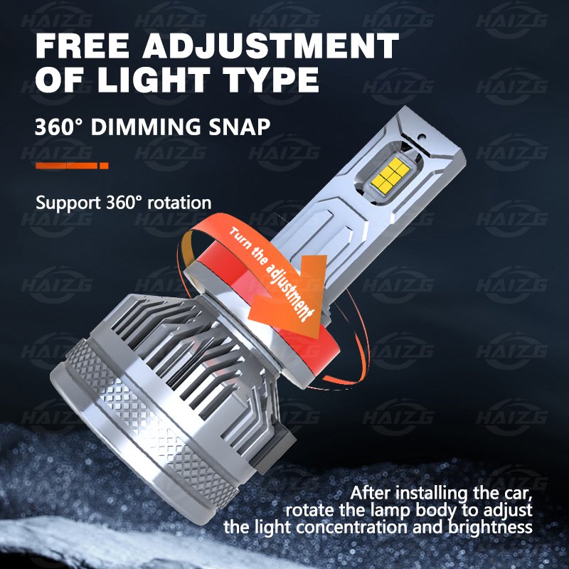 HAIZG S13 Car Led Headlight Car Accessories 200W 40000LM with Canbus 6075 Chip Super Bright Auto Lighting Systems