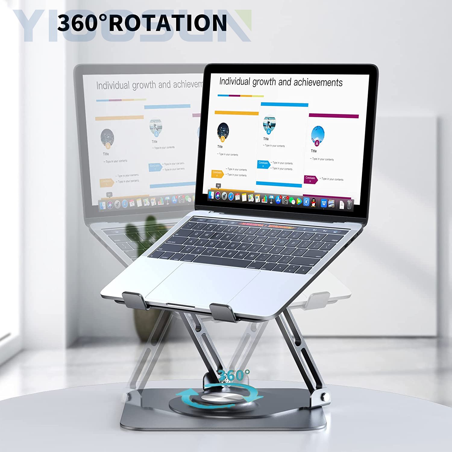 AeroDynic X1 Aviation Aluminum Esports Stand 360 ° Heat Dissipation Rotating Base Fully Compatible with All Devices Laptop Stand