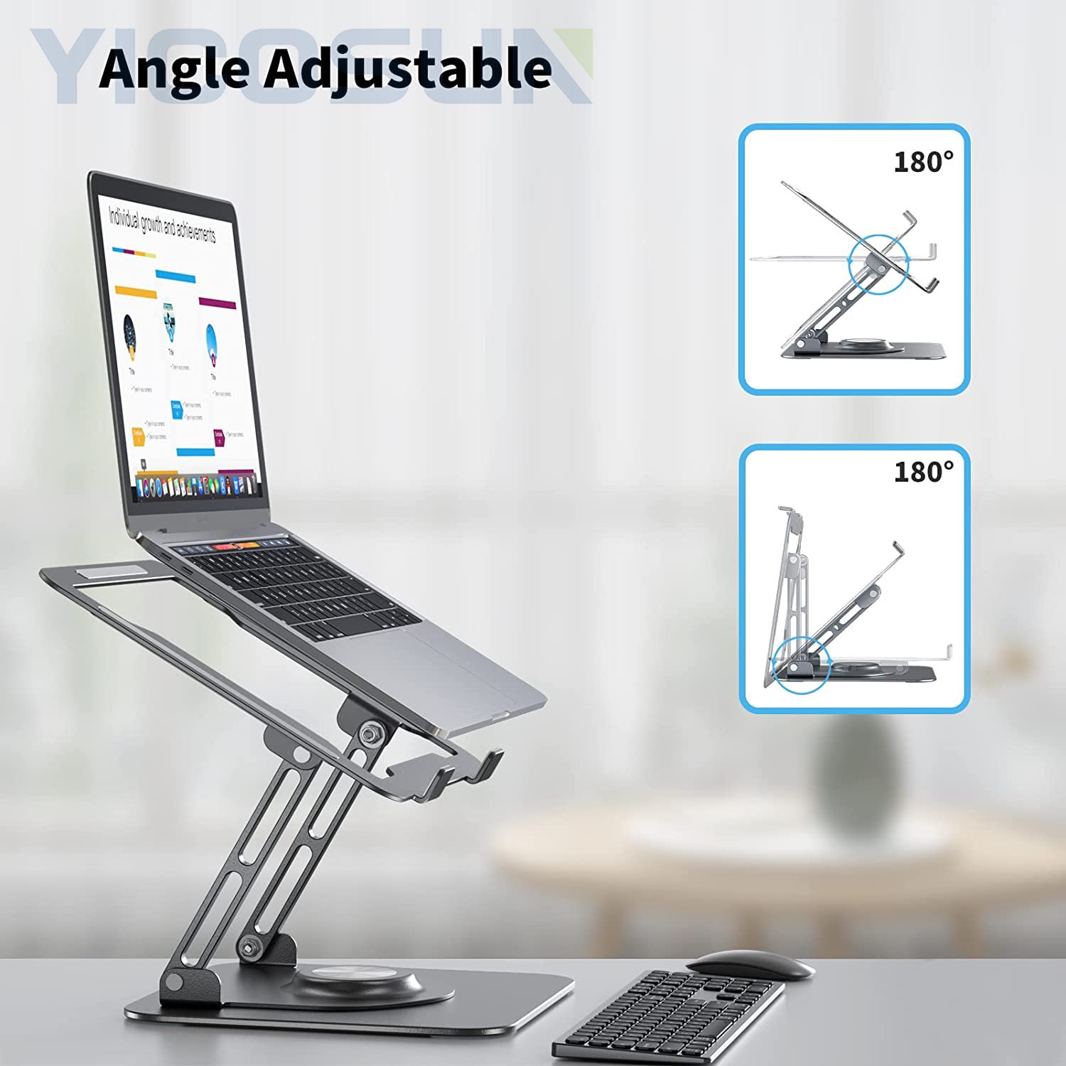 AeroDynic X1 Aviation Aluminum Esports Stand 360 ° Heat Dissipation Rotating Base Fully Compatible with All Devices Laptop Stand