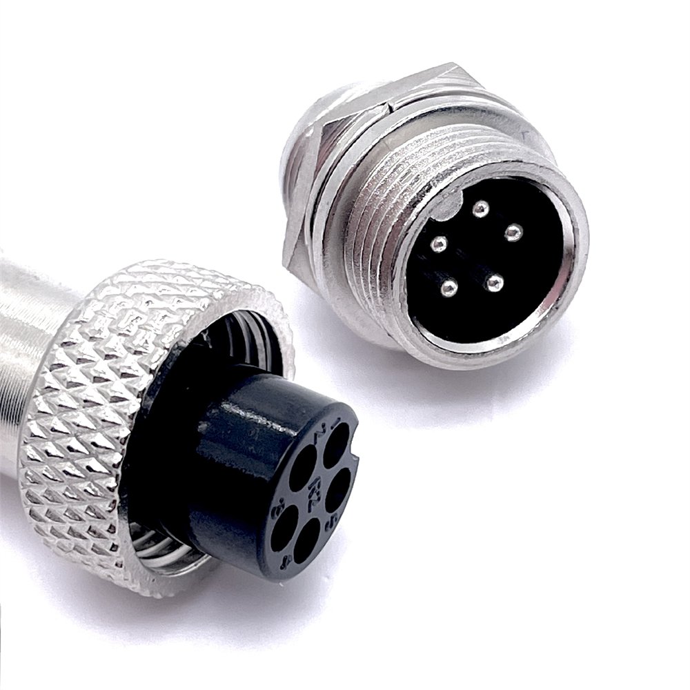 Soulin Gx12 Metal Female Male Aviation Connectors Plug Socket M12 XLR DIN Threaded Waterproof Connector