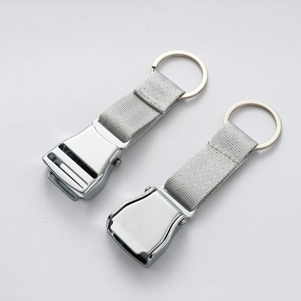 Flight Pilot Aviation Gift Travel Bag Airplane Buckle Seatbelt Safety Seat Belt Keychain for Backpack