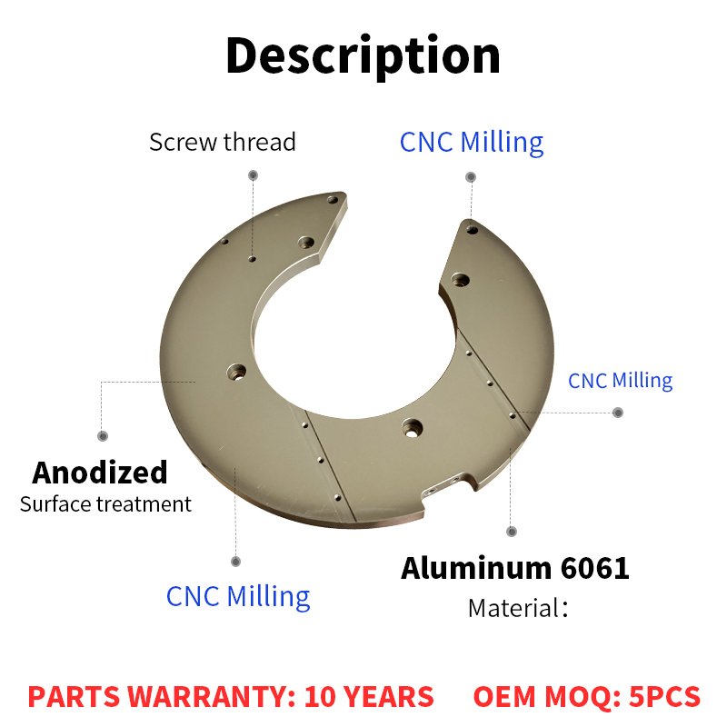 Innovate Aluminum Machine Part Services Anodized Laser Spare Parts Car for Semiconductor Equipment Accessories