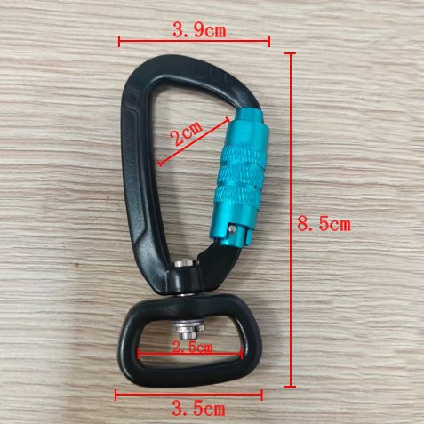 ANYUE 5KN Aluminum Dog Leash Swivel Carabiner Custom Logo Plain Finish Accessory for Dog Straps
