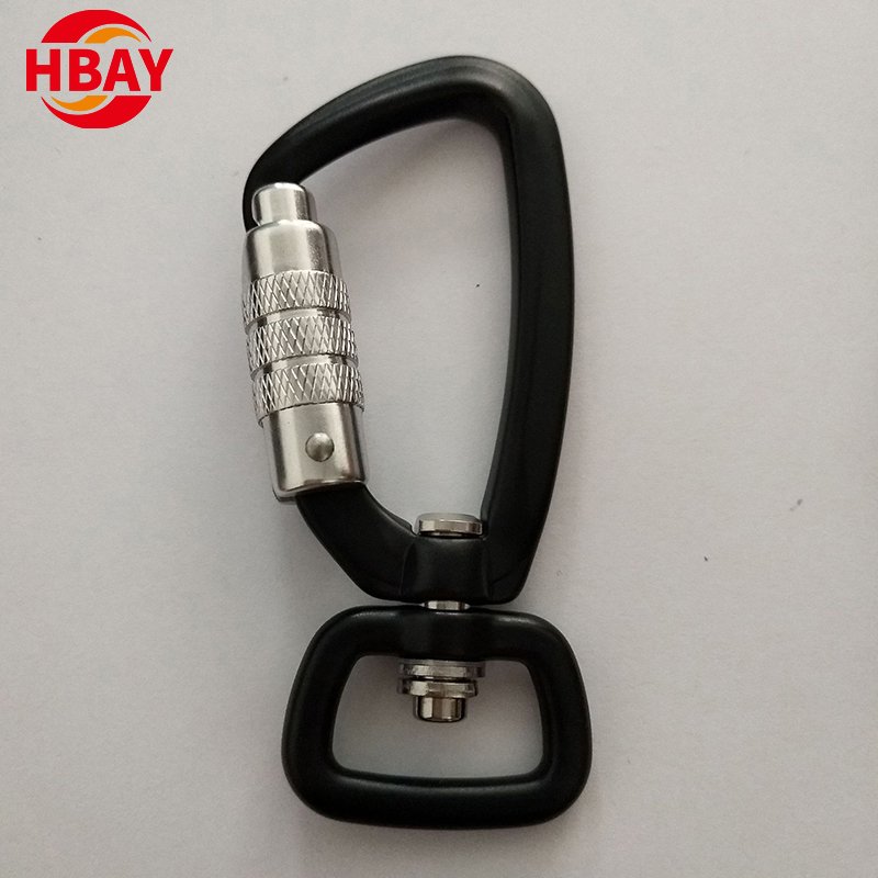 ANYUE 5KN Aluminum Dog Leash Swivel Carabiner Custom Logo Plain Finish Accessory for Dog Straps